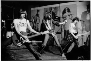 The Ramones performing at CBGB in 1976. 